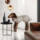 Light Luxury Creative Abstract Lamb Solid Wood Stool Artistic Design Sense Children's Household