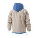 Autumn Winter Men's Bomber Jackets Men Mock Two-piece Hooded Cardigan Coats Men