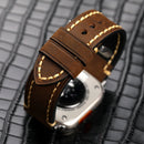 Handmade Vintage Leather Strap for iWatch Apple Watch Men's Bracelet