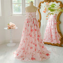 Elegant Flower Beach Party Girls Dress Summer Bridesmaid Wedding Princess Prom Dresses Graduation Birthday Evening Kids Clothing