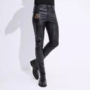 Men Leather Pants Motorcycle Genuine Pants Knight Pants