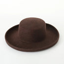 Classical Hat Flat Top Hats Warm Winter Wool Fedora Hats Brim Derby Ladies Hat