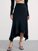 Skirt Women Spring Autumn Fashion Casual Slim Midi Large Swing Long Skirt Female