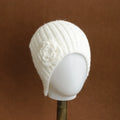 Flower Knitted Hat Wool Beanie Hat Keep Warm Ear Protection Crochet Caps Gifts for Winter Girls Women Outdoor