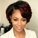 Pixie Cut Lace Front Human Hair Wigs 13x4 Lace Frontal Natural Black Wigs Short Wave Bob Wigs For Women