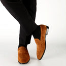 Men Soft Top Grade Genuine Leather Boat Comfortable Slip on Casual Loafer Shoes Flats