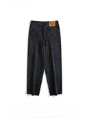 Men's American Leopard Jeans Trendy Distressed Harem Denim Pants