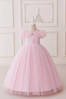 Sleeping Beauty Princess Cosplay Girls Dress Carnival Sequin Party Dress Birthday Wedding Prom Gown