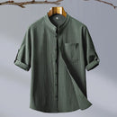 Shirts Men Summer Linen Light and Thin Loose Casual Shirt Men Clothing