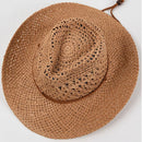 Panama Soft Straw Hat Summer Breathable Travel Beach Hats Solid Wide Brim Sunscreen Hat