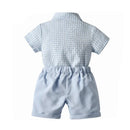 Newborn Gentlemen Boys Summer Spring Clothing Suit Soild Formal Handsome Baby Infantil Elegant Classic Outfits Sets