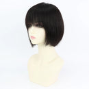 Pixie Wig Human Hair Short Cut Bob Wig Silk Top Crown Light Breathable for Women Daily Wearing