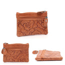 Luxury Flower Wallet Women Small Card Holder Female Pockets Key Chain Coin Purses
