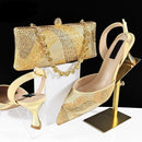 Design Shoes Matching Bag Set Elegant Mature Women Pointed Toe Pumps