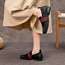 Retro Natural Leisure Soft Flats Ballet Summer  Square Toe Comfy Women Shoes