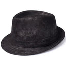 Black fedora hat on a white background, Obroi