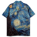 Hawaiian Shirts Retro Van Gogh Starry Night Short Sleeve Button Up Tops