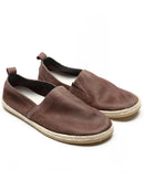 Summer Men Casual Leather Straw Shoes Breathable Slip On Loafers Flats