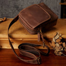 Retro Leather Shoulder Bag For Men Vintage Genuine Leather Cross body Bag Casual Outdoor Satchels Messenger Bag