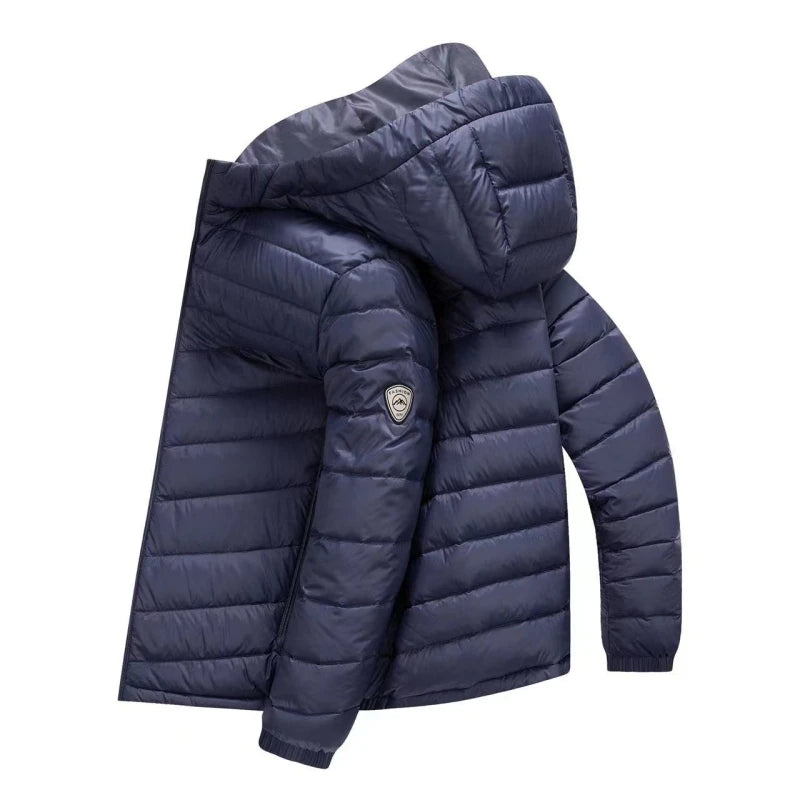 Duck Down Light and Handsome Trend Autumn and Winter Stand Collar Short Down Jacket