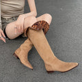 Winter Pointed Toe Knee-High Boots Women Shoes Female Long Booties