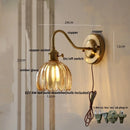 Wall Lights Dining Room Kitchen Nordic Modern Glass Copper Knob Switch Wandlamp