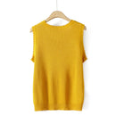 Tank Top For Women Summer Crescent Ice Silk Knit Sleeveless Tee Oversized Curve Clothes