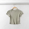 Summer Women T-shirt Slim Skinny Crop Tops