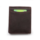 Men's Leather Zipper Foldable Wallet Bank Credit Card Holder Men's Coin Purse Leather Simple Wallet