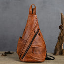 Leather chest bag Retro Horse leather crossbody Tote shoulder bag crossbody bag