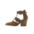 Spring Summer Heels Sandal Designer Pointed Toe Rivet Hollow Out Buckle Gladiator High Heel Shoes