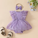 Summer Newborn Baby Girls Mesh Romper Dresses For Infant Solid Dress Toddler Girls Clothes