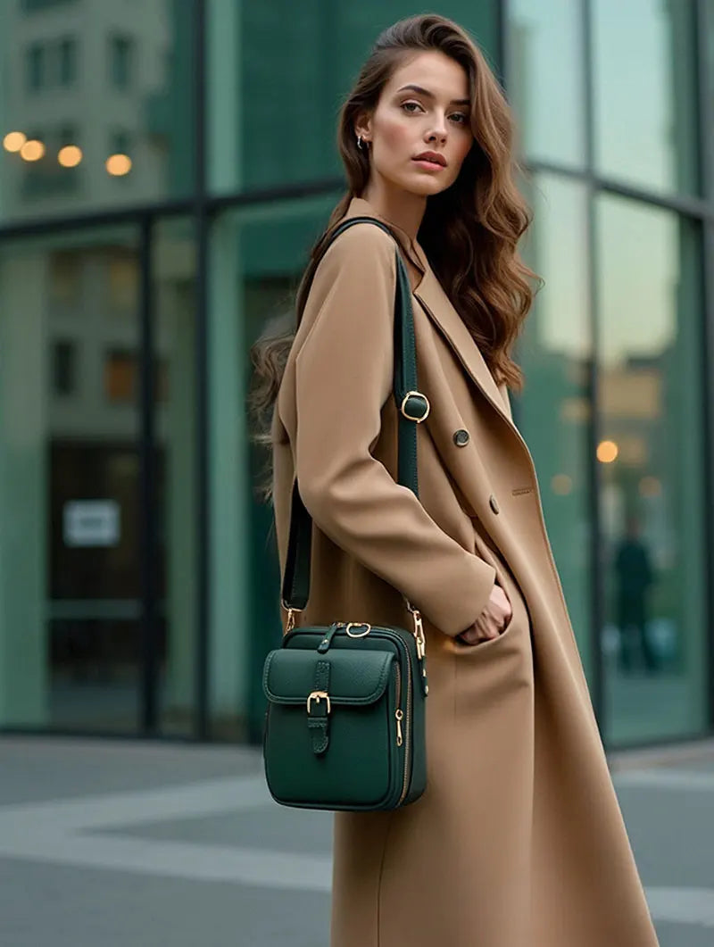 Women's Bag Shoulder Bag Double Layer Large Capacity Women Crossbody Messenger Bags