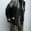 Washed gradient denim shirt for men clothing casual