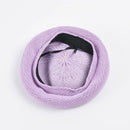 Women's Breathable Knit Beret Pure and Simple Ice-Linen Painter Hat Adjustable Berets