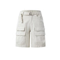 Retro Shorts Men Summer Casual Pants Men Cotton Straight Leg Pants