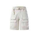 Retro Shorts Men Summer Casual Pants Men Cotton Straight Leg Pants