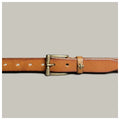 Genuine leather retro copper buckle casual belt handmade pure jeans belt