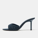 Slippers Women Pointed Toe Open Toe Slide Sandals Luxury Designers Heels Comfortable Women Shoes