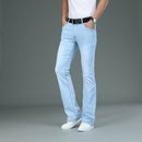 Men Stretch Slim Fit Micro Flare Jeans Boot Cut Leg Flared Male Designer Classic Denim Jeans