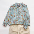 women retro cotton linen shirts and blouses ramie floral tops linen women's clothing