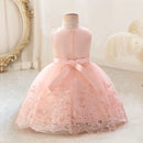 Floral Birthday Dress For Baby Girl Clothes Peach Princess Dress Baptism Girls Dresses