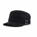 Retro Baseball Cap Cap Short Brim Flat Top Rivet cap
