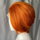 Short Bob Cut Cosplay Wigs for Men Light Orange Women Free Part Wig Glueless 13x4 Wig Natural Hairline 150%
