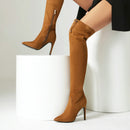 Boots Spike High Heels Zipper Women Shoes Over-the-knee Thigh Boot