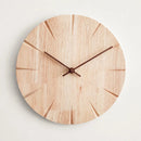 Simple Thicken Solid Wood Wall Clock Punch-free Wall Hanging Clock Home Living Room Wall Decorative Clock