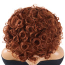 Spice Wig Bouncy Short Curly Orange Wigs for Women Red Brown Hair Fluffy Female