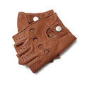 Genuine Leather Men's Gloves Male Cycling Motorcycle Driving Mittens Half Finger Breathable