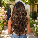 Highlight Wavy Wig 22 Inch 4x4 Lace Closure Human Hair Glueless Pre Plucked Baby Hair Wig for Women