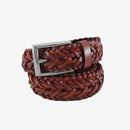 Braid Belts Women Genuine Leather Solid Square Belt Buckle Ladies Accessories Handmade